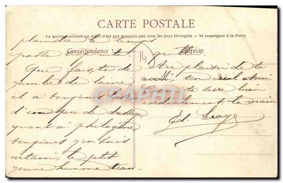 CPA Caen L Hotel Dieu Le Limacon et le cedre historique  — Verso