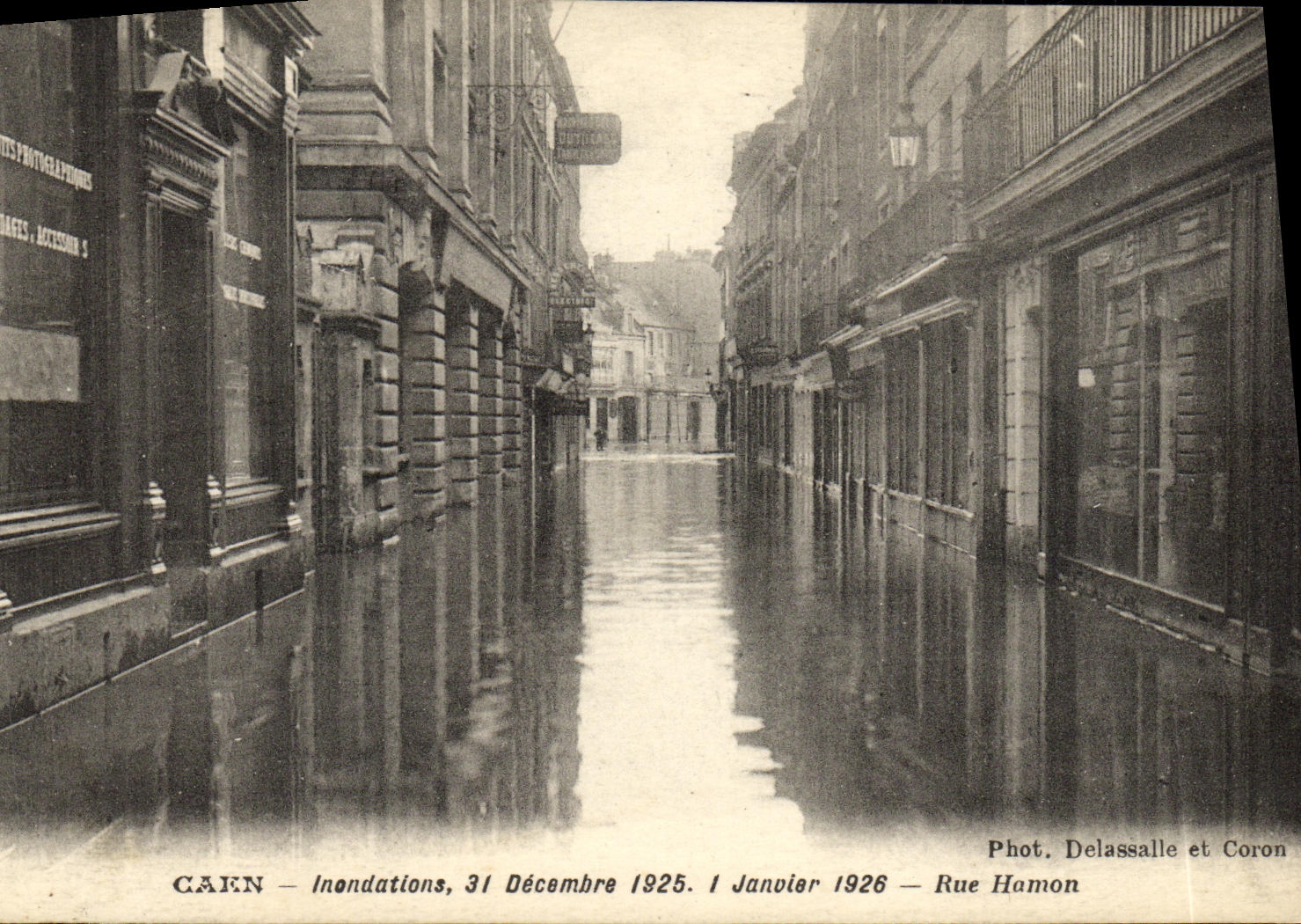 CPA Caen Inonde 31 decembre 1925 1 Janvier 1926 Rue Hamon