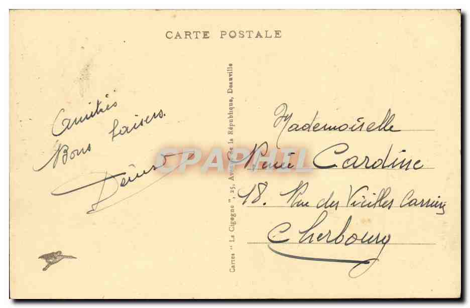 CAEN - Le Jardin des Plantes - Les Serres — Carte CPA n°96, éditée par 'La Gigue' à Caen — Verso