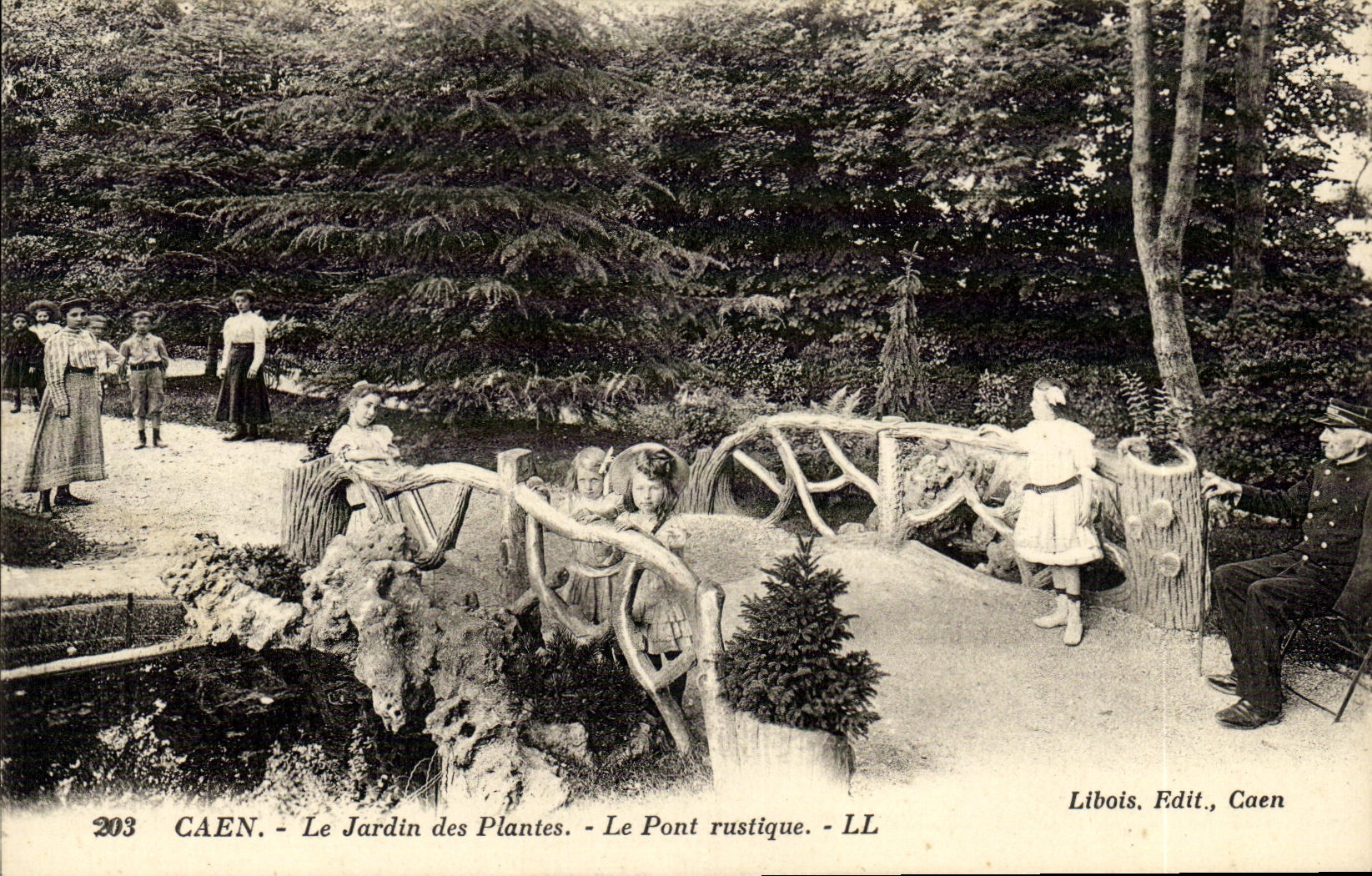 Caen - Le Jardin des Plantes - Le Pont rustique — Libois, Edit., Caen