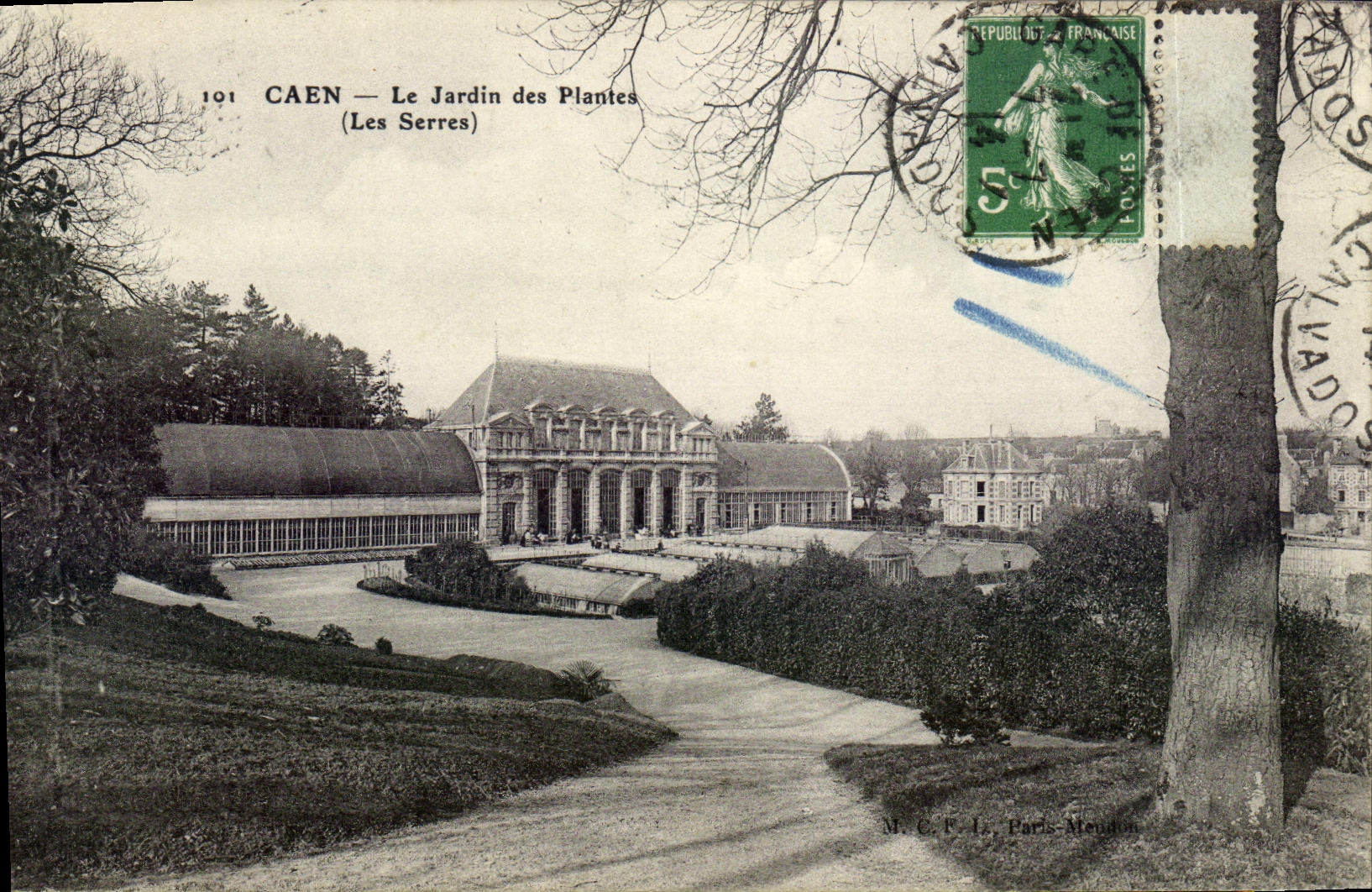 CAEN — Le Jardin des Plantes (Les Serres) — M. C. F. Le, Paris, Menton