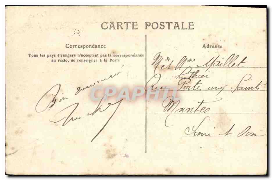 CPA Caen Le Jardin des Plantes Vue Generale — Verso
