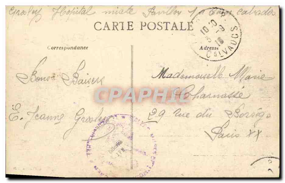 CPA Caen Le Jardin des Plantes Botanique — Rückseite