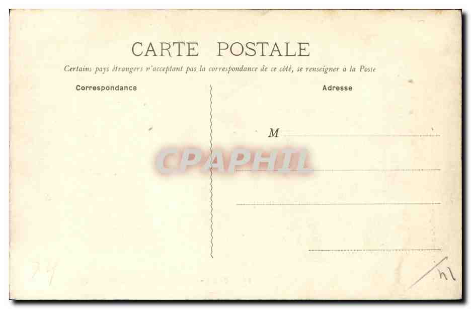 CPA Caen Maison dite des Quatrous rue de Geole — Verso