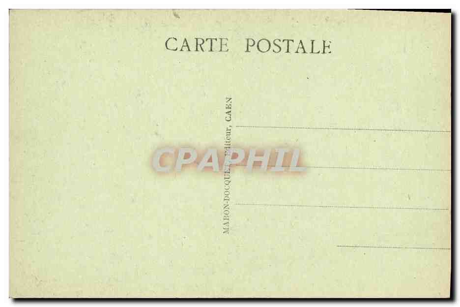 CPA Caen Cour de la maison des Quatrans  — Rückseite