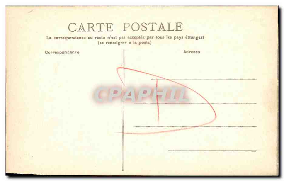 CPA Caen Le Marche Couvert — Verso