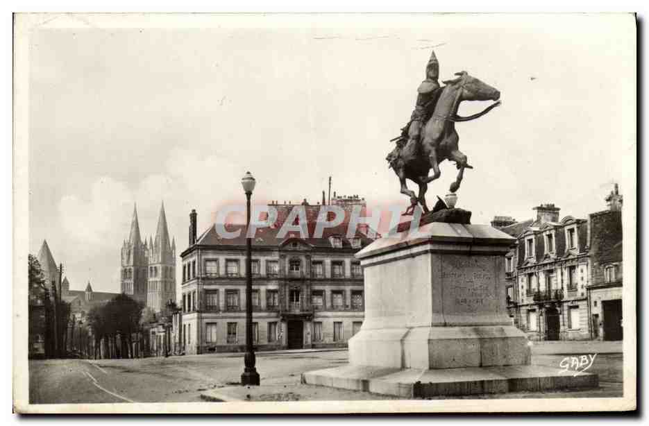 Statue de Duguesclin et l'Abbaye aux Hommes — Caen — Éditions Gaby