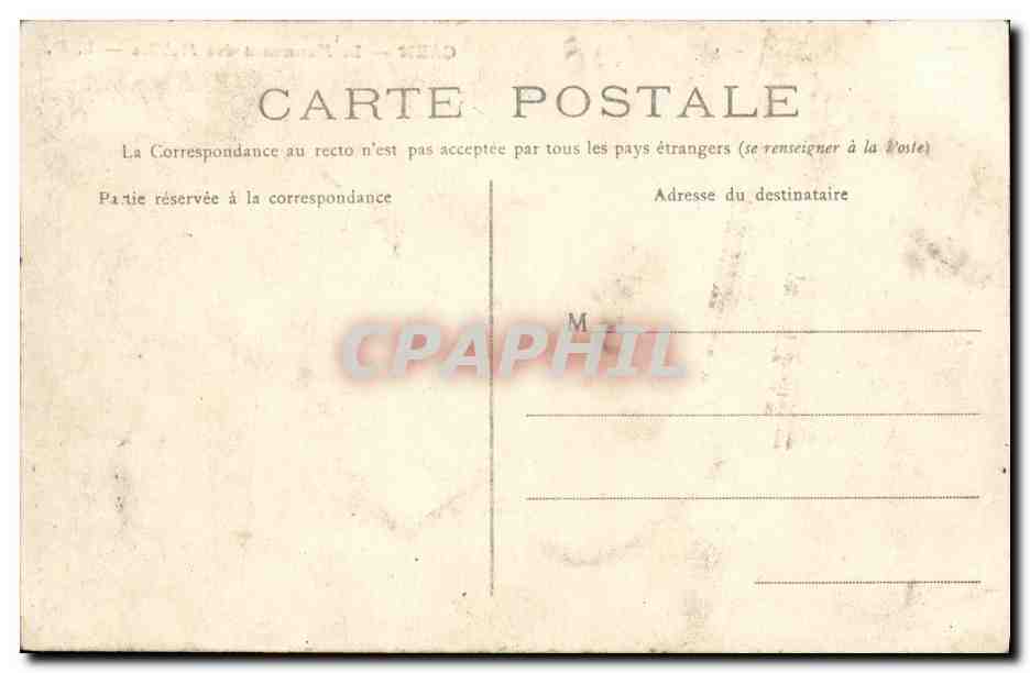 CPA Caen Le Monument des Mobiles — Rückseite