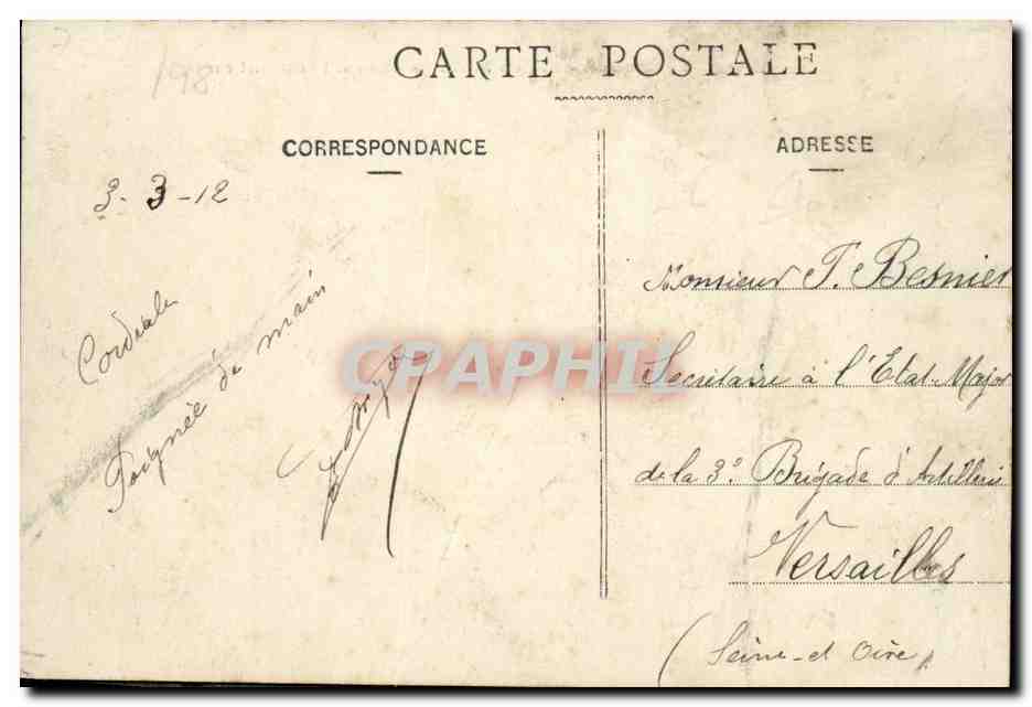 CPA Caen Le Monument des Mobiles tues a L Ennemi en 1870 — Verso