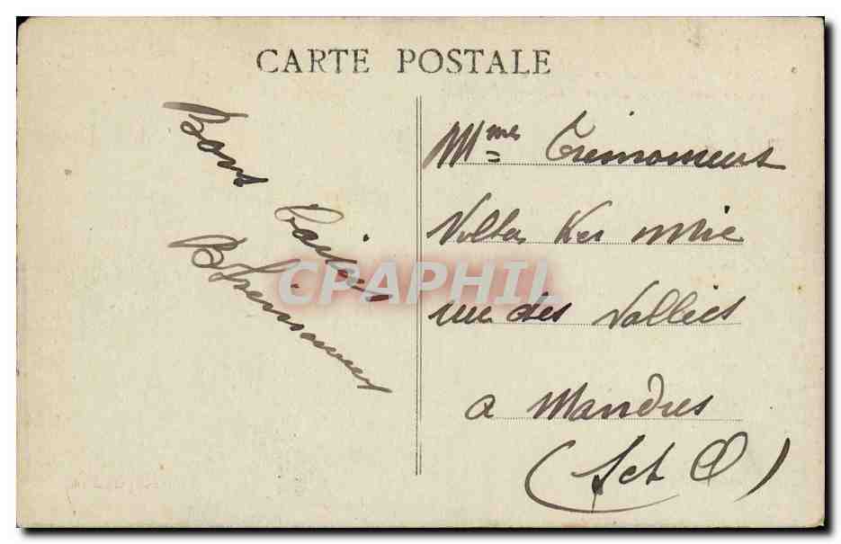 CPA Caen Monuments aux morts de la grande guerre Bas relief Militaria  — Verso