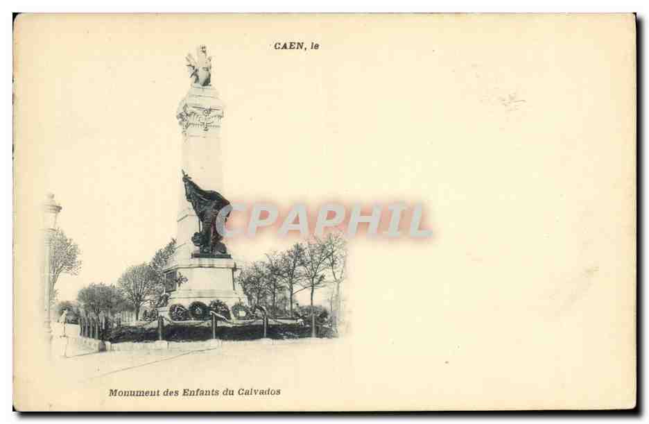 CPA Caen Le Monument des Enfants du Calvados