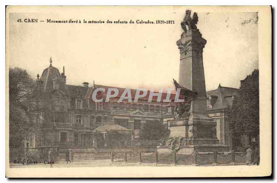 CPA Caen Monument eleve a la memoire des enfants du Calvados Militaria