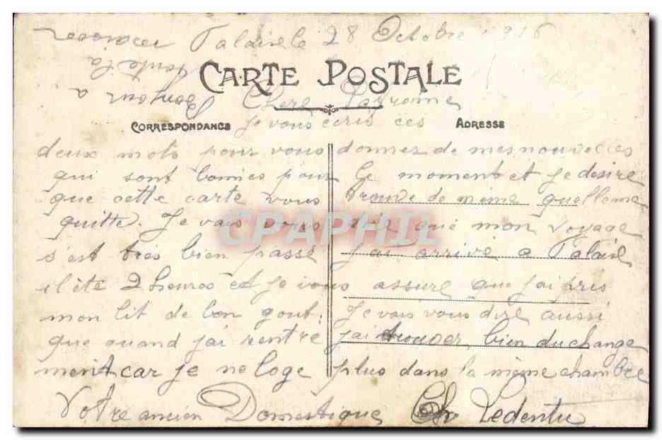 CAEN — Fontaine dédiée à la Mutualité — éditeur P. R. n° 1330 — Verso
