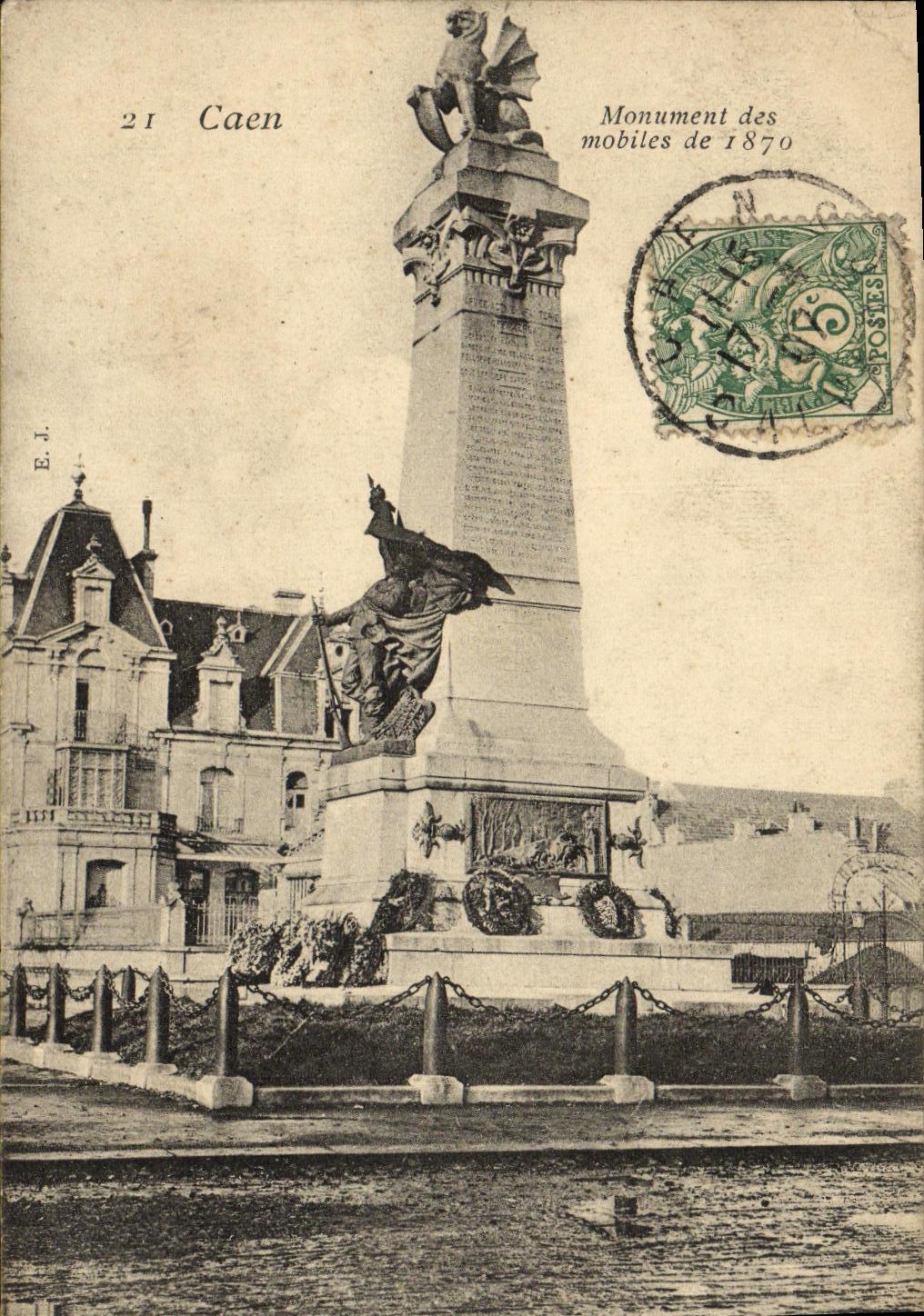 CPA Caen Le Monument des Mobiles de 1870