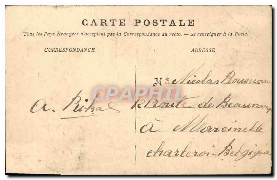 CPA Caen Le Monument des Mobiles de 1870 — Rückseite
