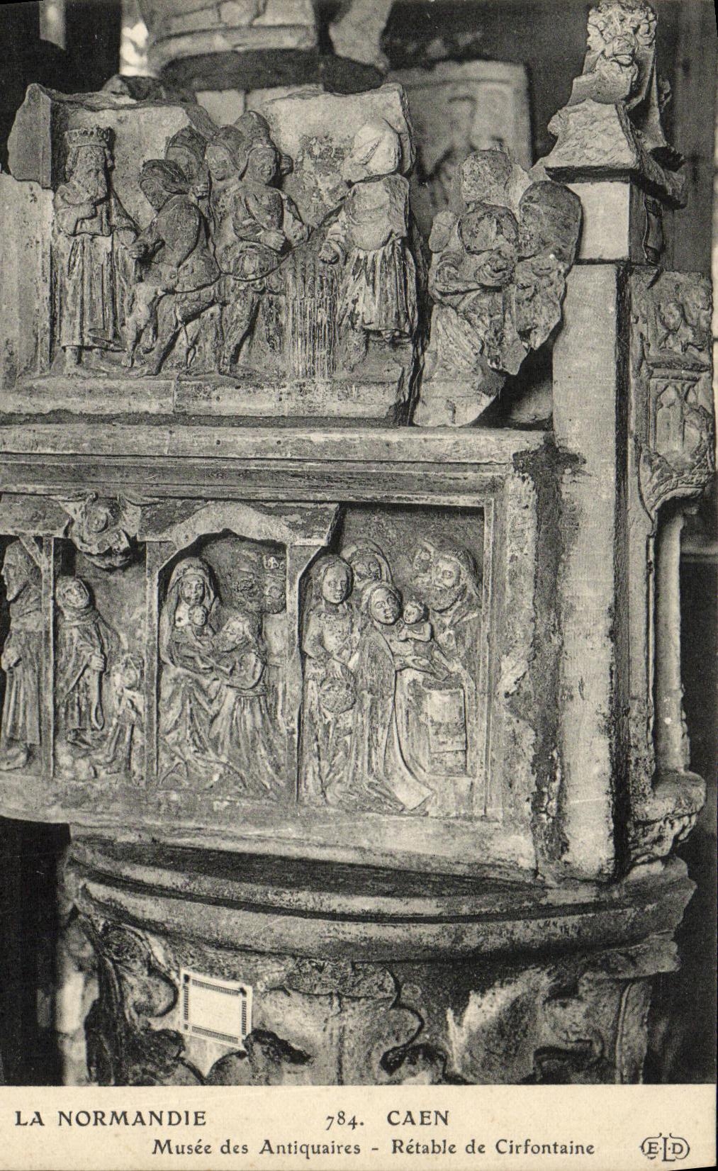 CPA Caen Musee des Antiquaires Retable de Cirfontaine