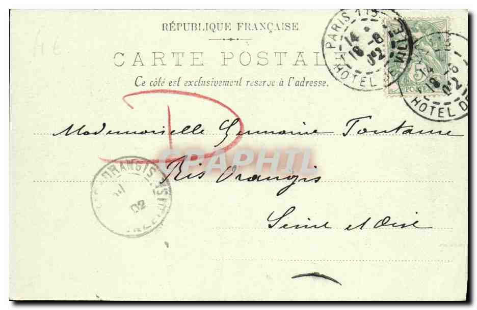 Caen — Le Palais de Justice et la Place Saint Sauveur — LL. — Verso