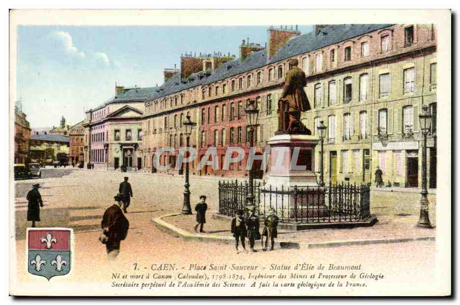 Caen - Place Saint-Sauveur - Statue d'Élie de Beaumont