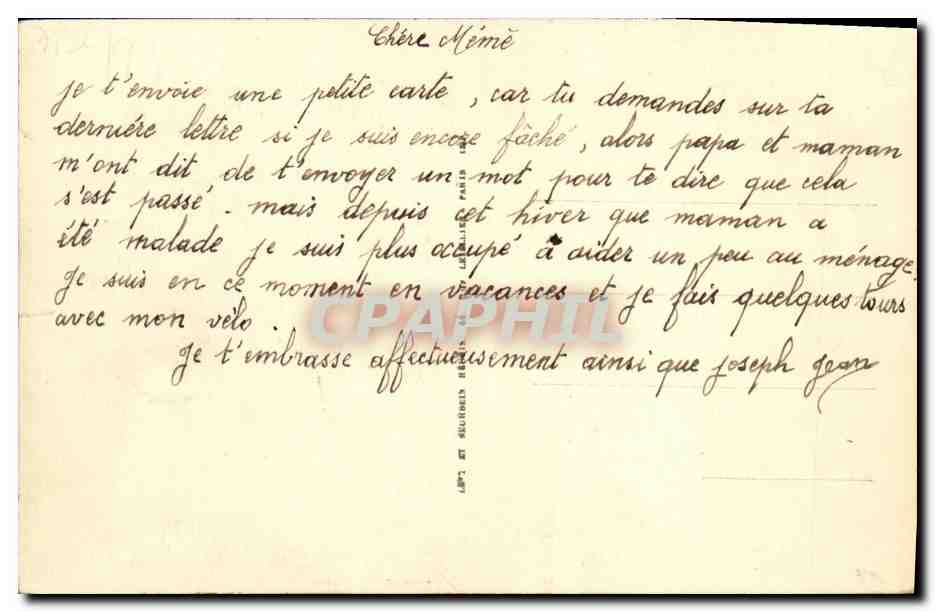 CPA Caen Place Malherbe — Verso