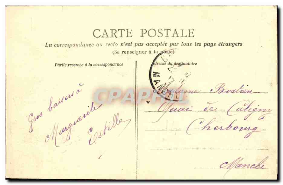 CPA Caen La Place Fonlette — Verso