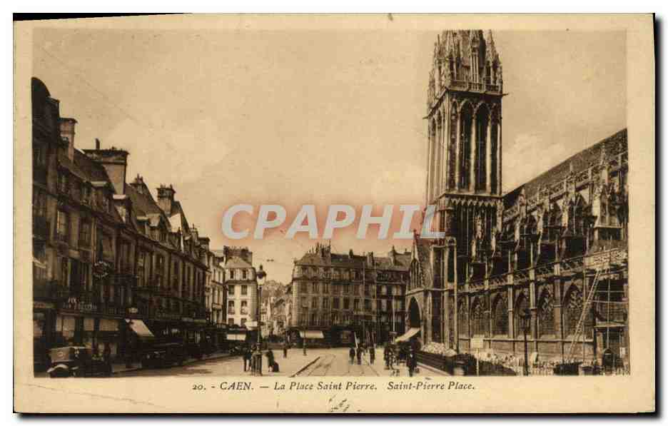 CPA Caen La Place Saint Pierre 