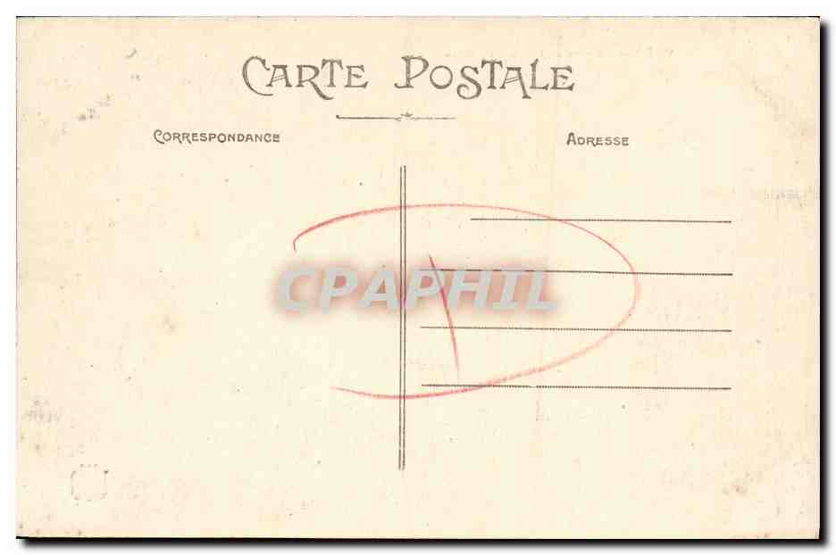 CPA Caen Square et Place St Pierre — Verso