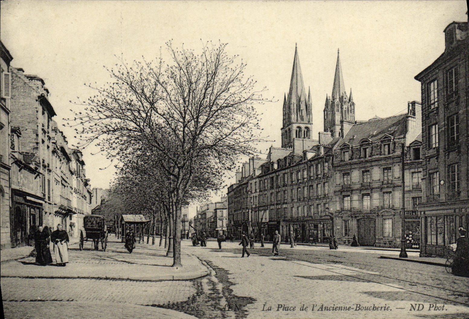 CPA Caen La Place de L Ancienne Boucherie