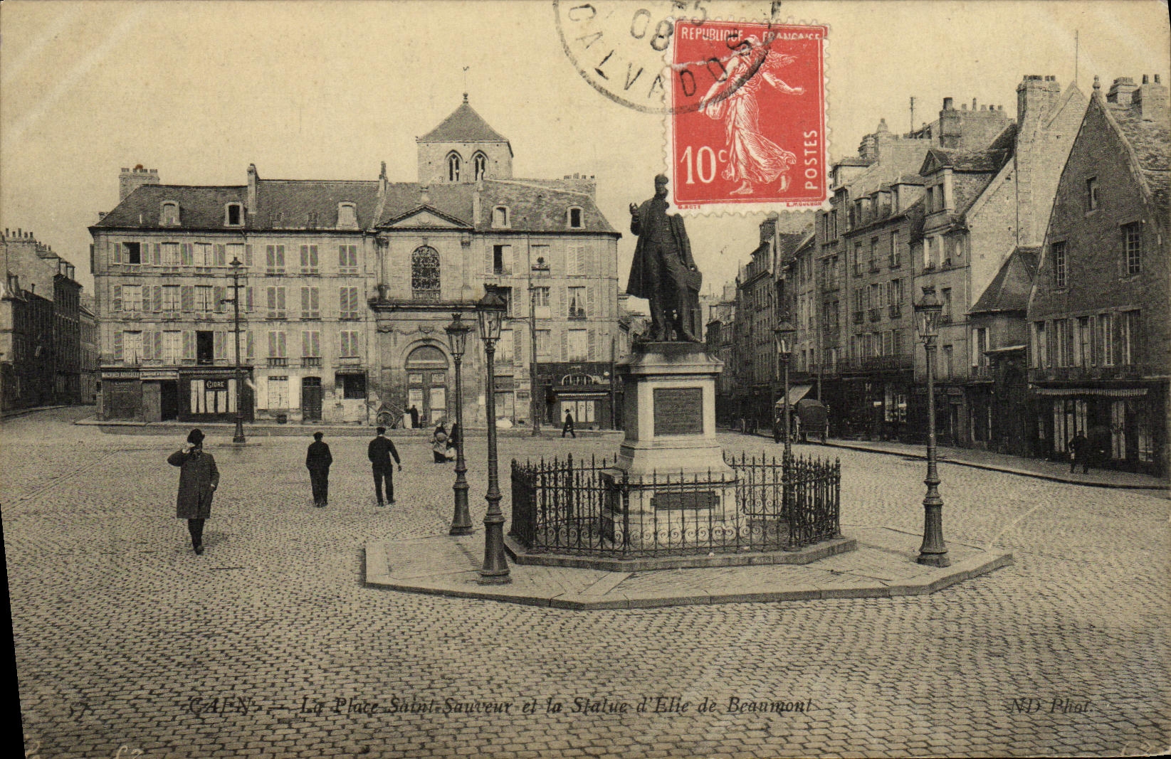 Cahen — La Place Saint-Sauveur et la Statue d'Élie de Beaumont