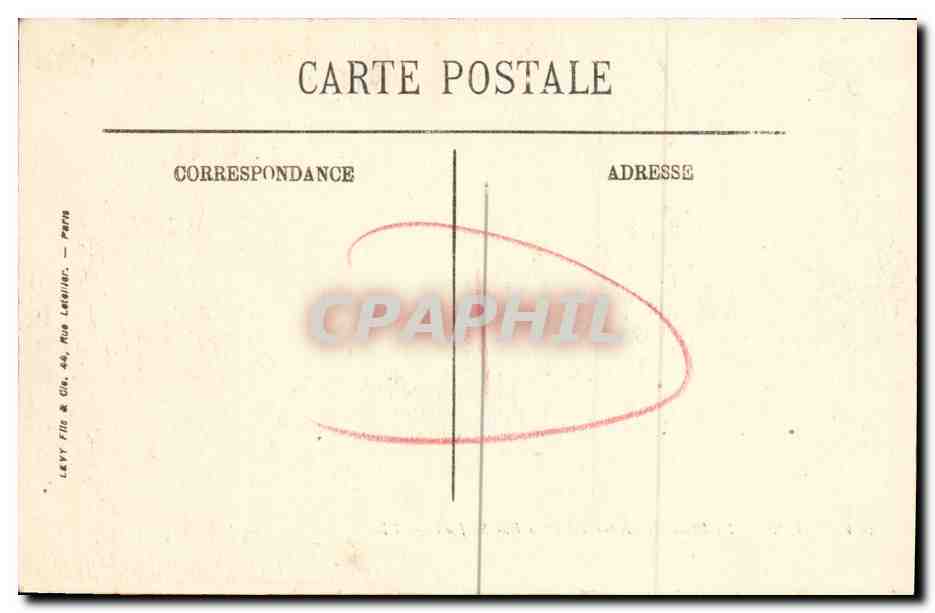 CPA Caen Place Alexandre III et la Rue St Jean Tramway — Verso