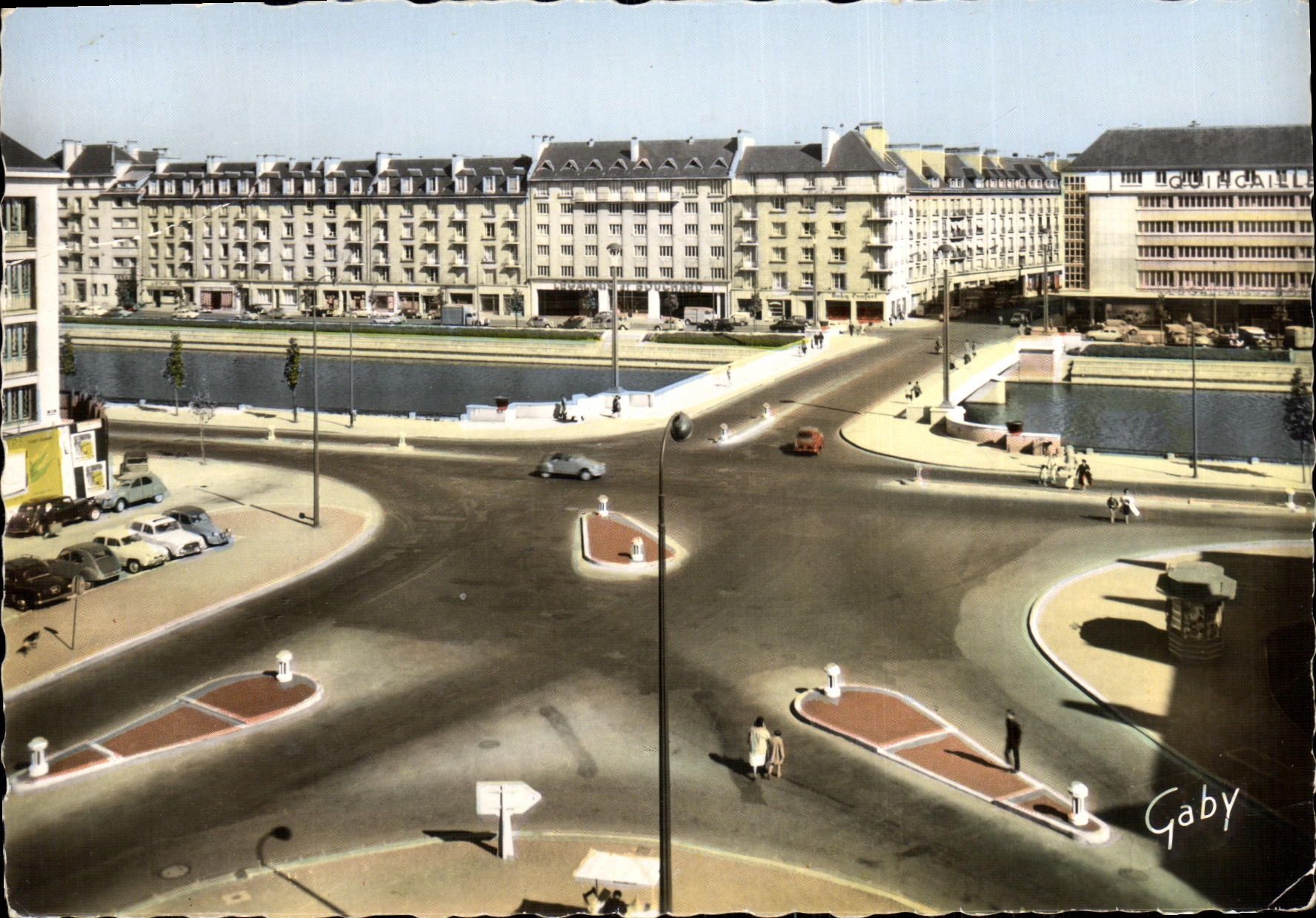 CPSM Caen Le Pont da Vaucelles et Quais Meslin et Hamelin 
