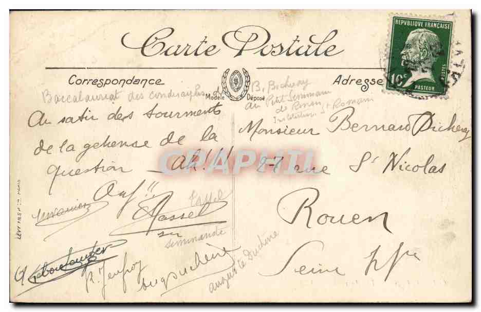 CPA Caen Le Barrage — Verso