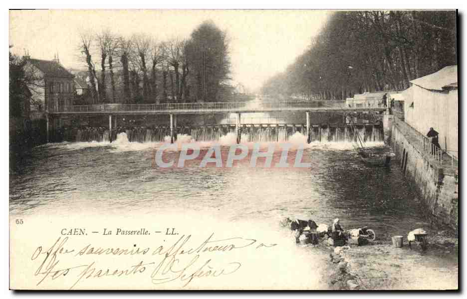 CPA Caen La Passerelle Lavandieres