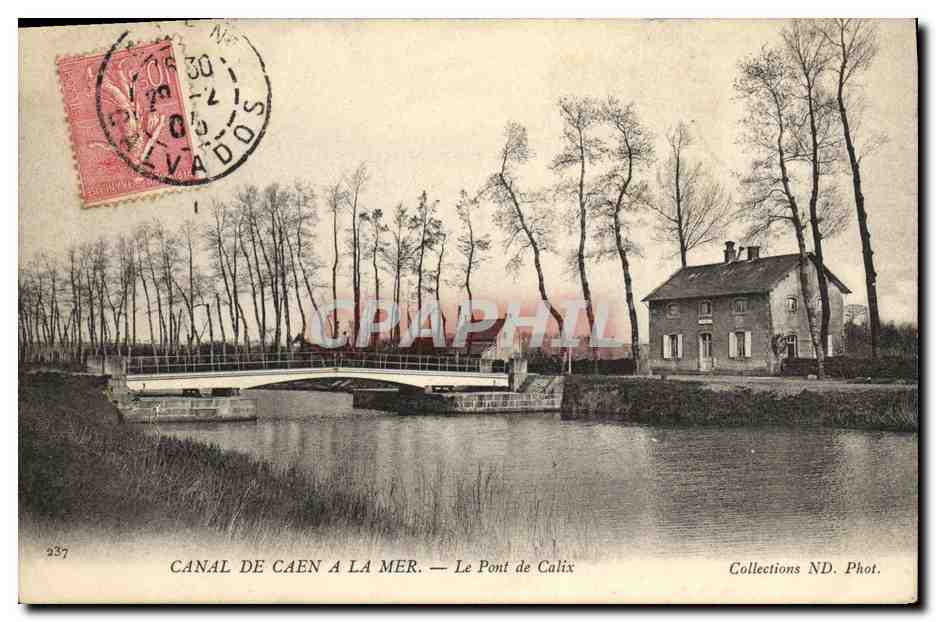 CPA Caen le pont de Calix