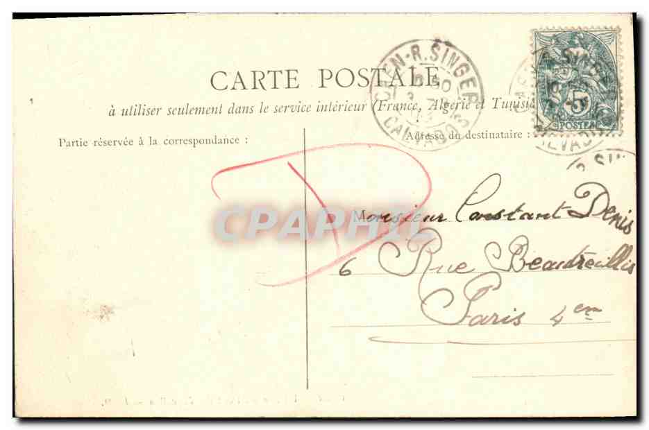 Caen — L'Orne au Pont de Vaucelles — L. D. — Rückseite