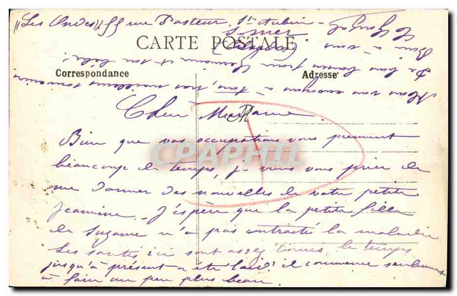 CPA Caen Le Pont de Vaucelles Tramway  — Verso