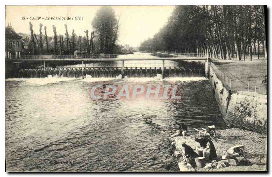 CPA Caen Le Barrage de L Orne Lavandieres