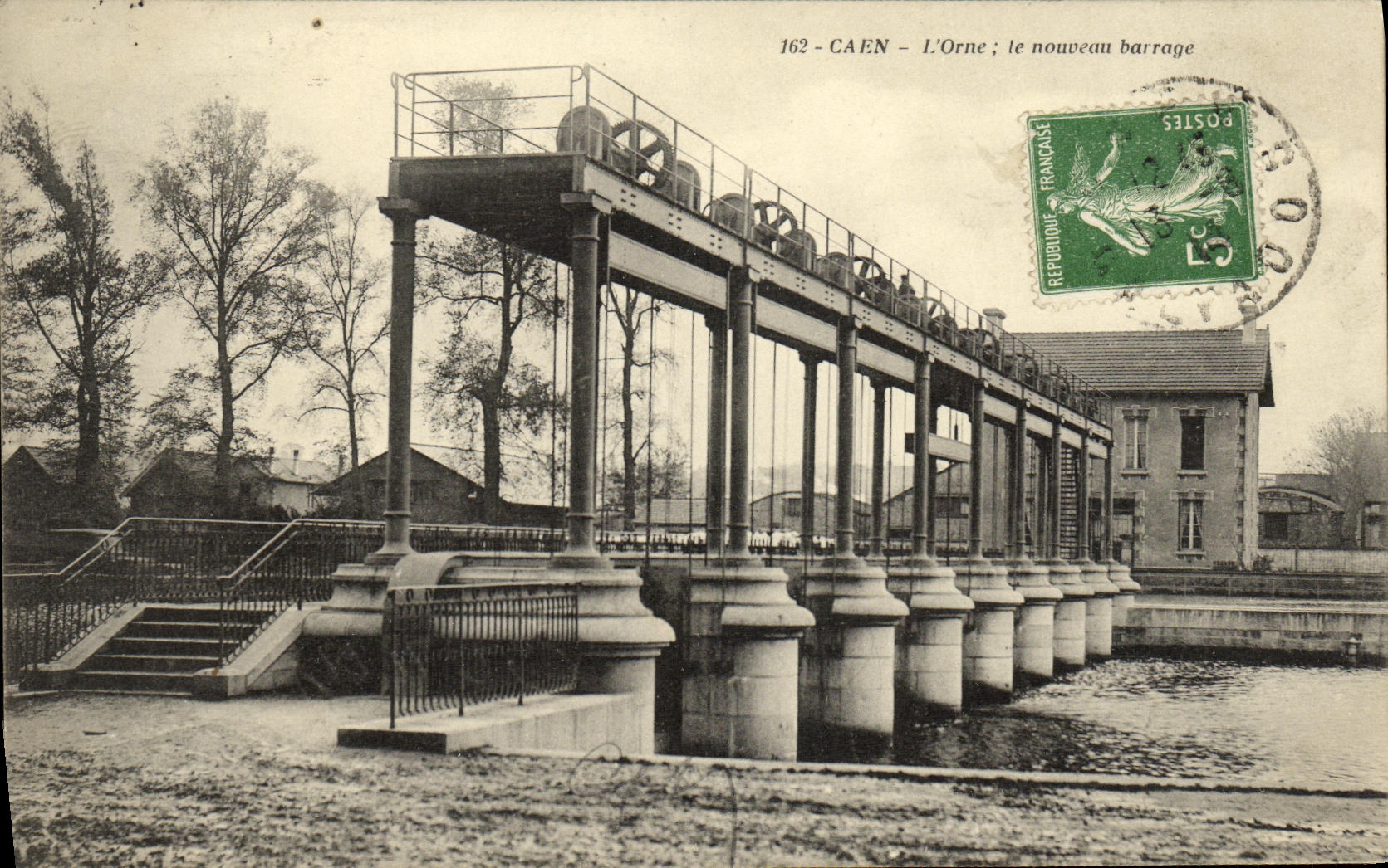 CPA Caen L Orne Le nouveau barrage