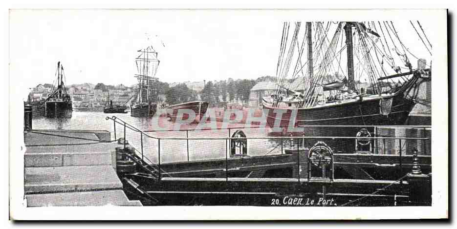 CPA Caen Le port Bateau