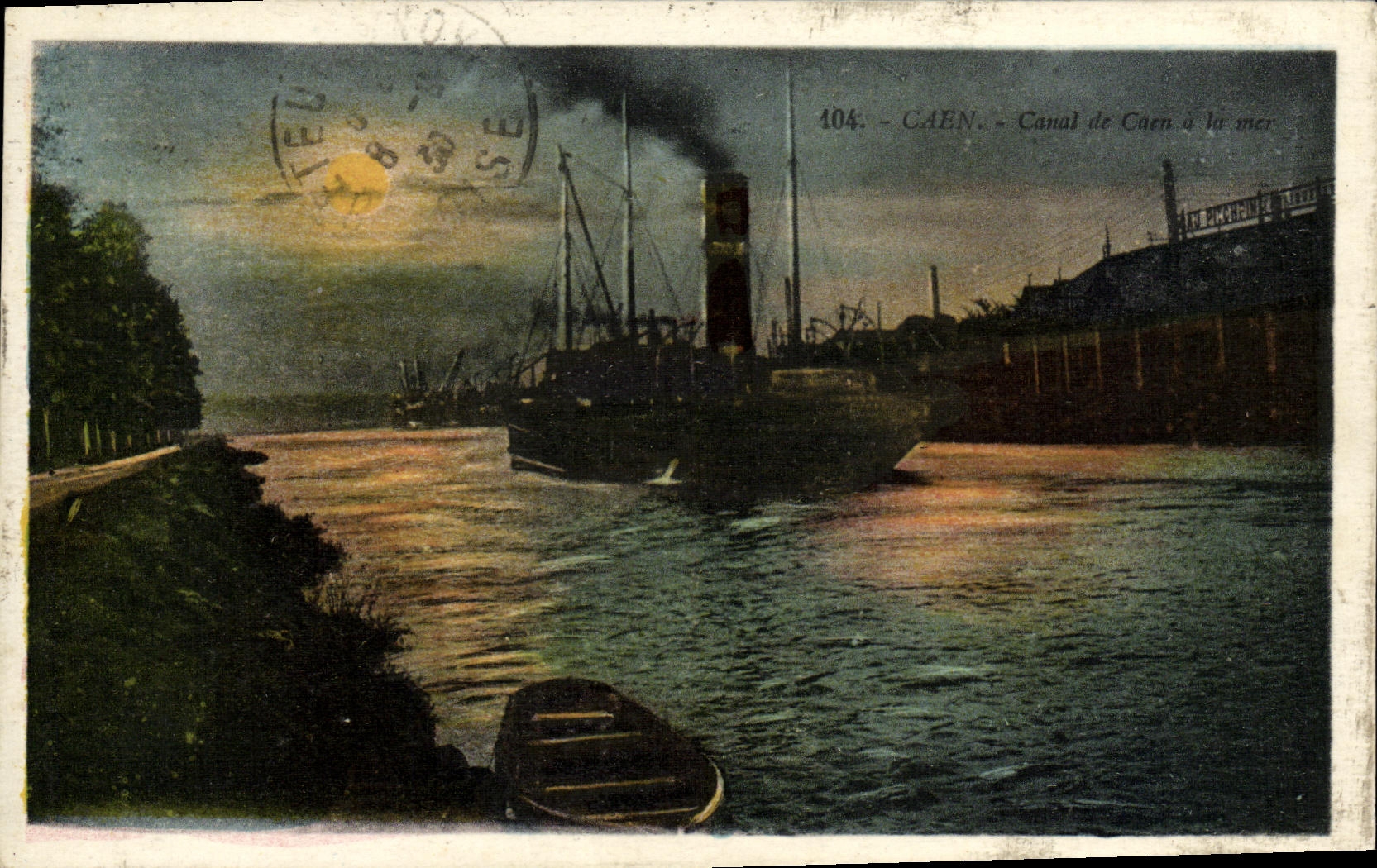 CPA Caen Canal de Caen a la mer Bateaux