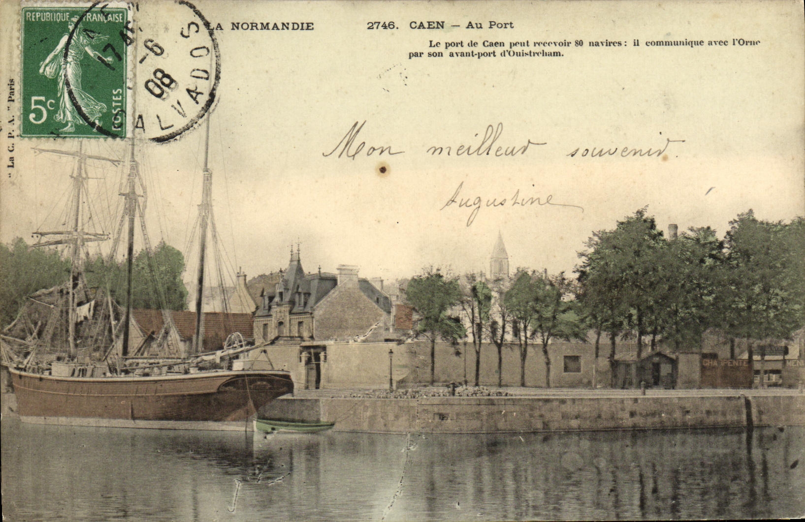 CAEN — Au Port — La C.P.A. Paris