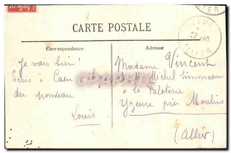CPA Caen Vue sur le Port Bateaux — Rückseite