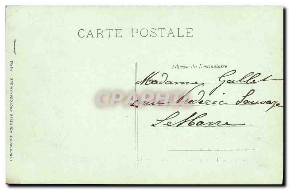 CPA Caen Le Vieux Bassin et L Abreuvoir — Rückseite