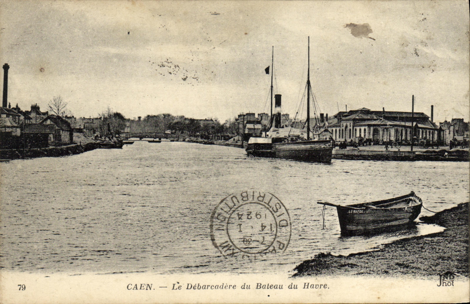 CPA Caen Le Debarcadere du Bateau du Havre