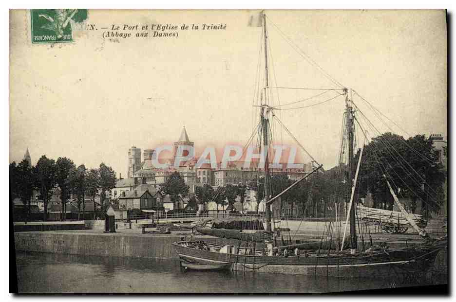 Le Port et l'Église de la Trinité — (Abbaye aux Dames) — éditeur non identifié