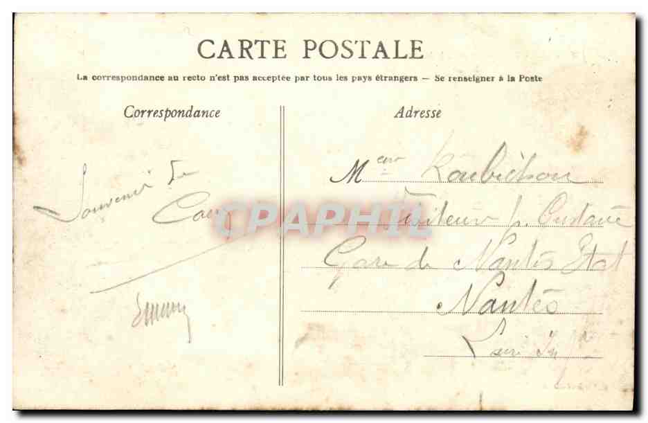 CPA Caen Torpilleurs dans le bassin Bateaux — Rückseite