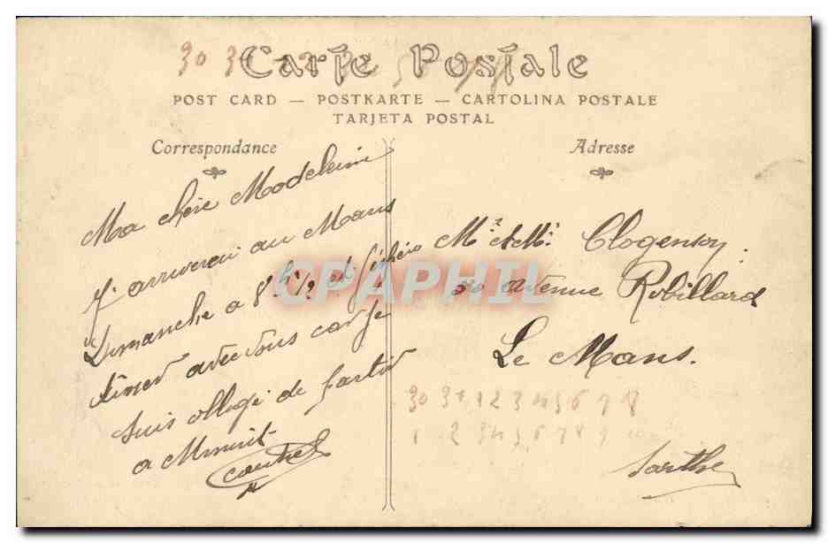CPA Caen Les bords de l Orne Bateau — Verso