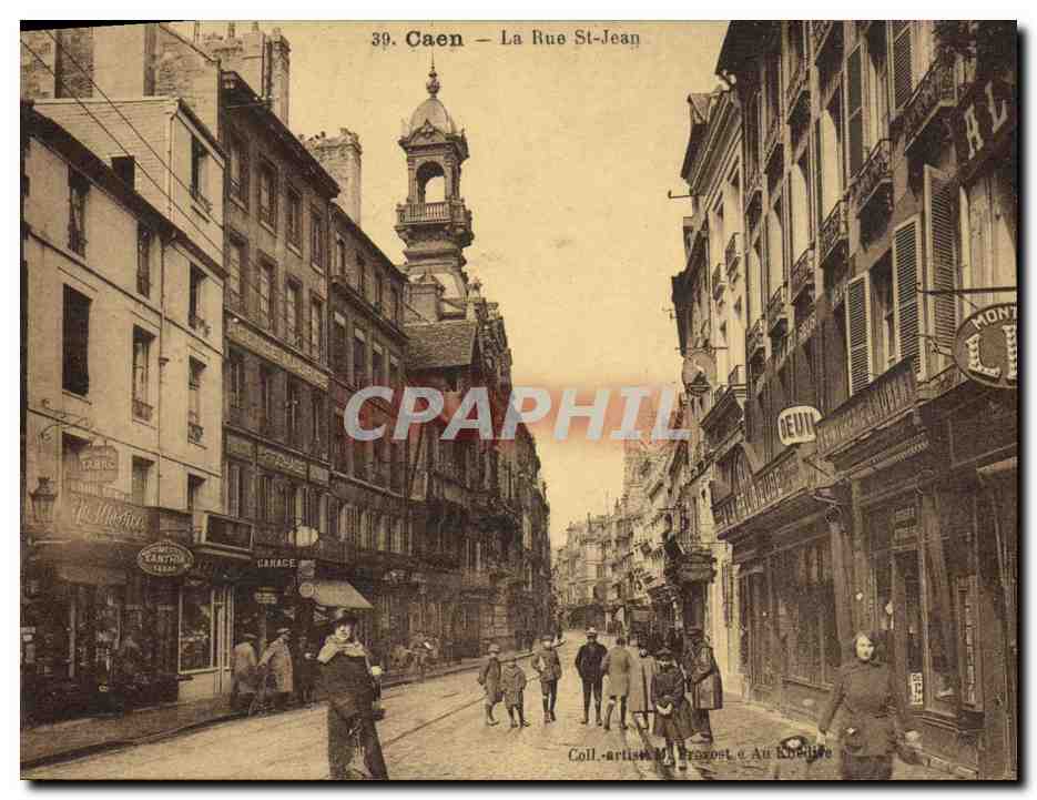 CPA Caen La Rue St Jean Montre Lip enfants