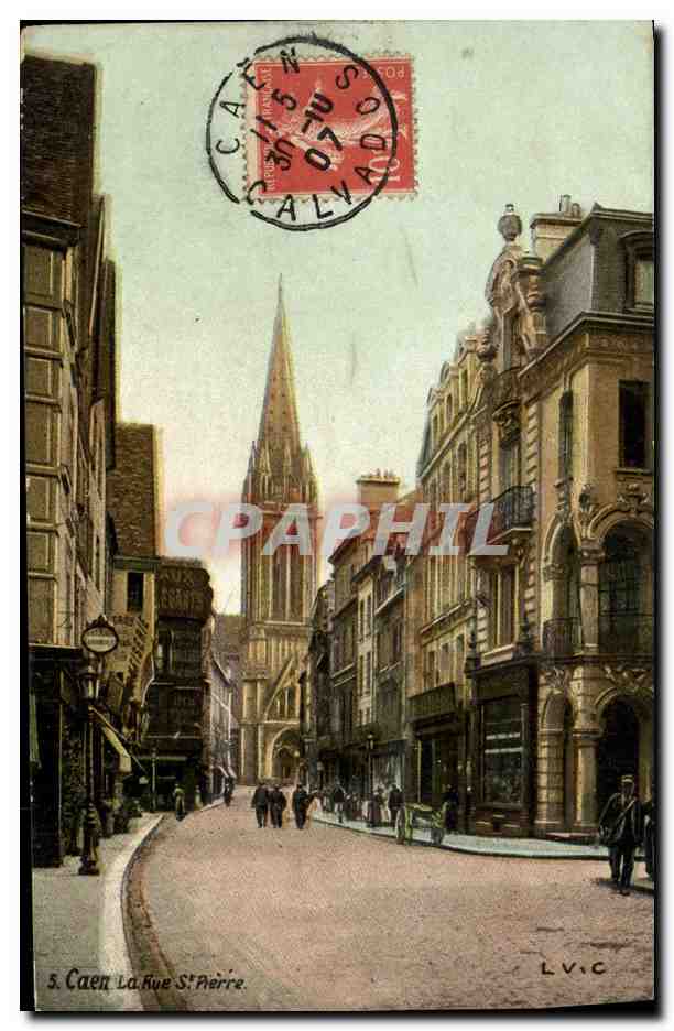 CPA Caen La Rue St Pierre