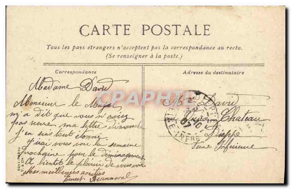 CPA Caen La Rue St Pierre — Verso