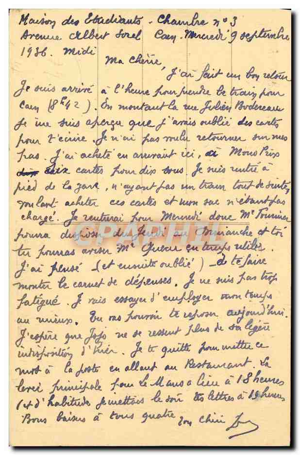 CPA Caen Rue Saint Pierre automobiles — Verso